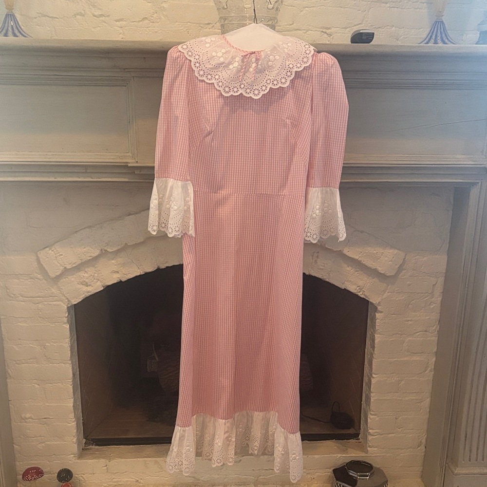 Rare Vampire’s Wife - Pink Gingham Dress with Lace Details